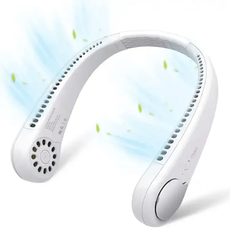 360° Neck Cooling Fan – Portable USB Rechargeable Bladeless Wearable Fan