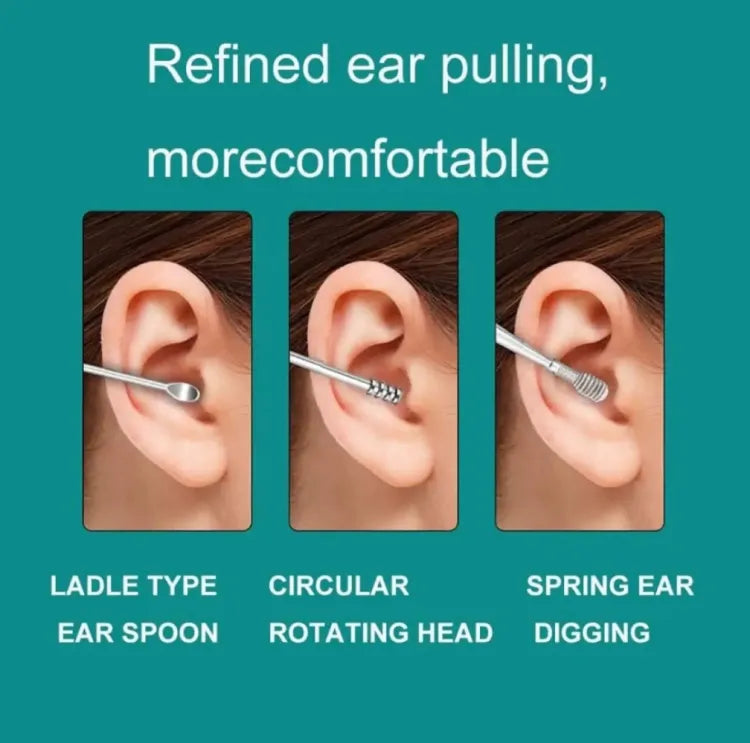 Ear Wax Cleaning Tool Set – DherigTech 6 Pcs Ear Pick Kit