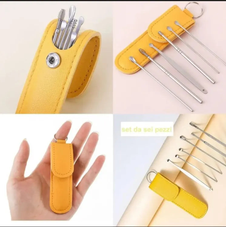 Ear Wax Cleaning Tool Set – DherigTech 6 Pcs Ear Pick Kit