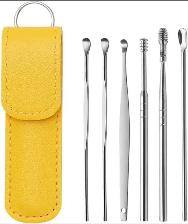 Ear Wax Cleaning Tool Set – DherigTech 6 Pcs Ear Pick Kit