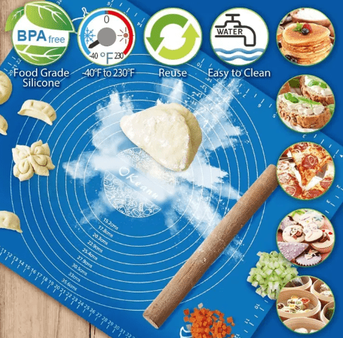 Non-Stick Silicone Roti & Pastry Rolling Mat – Reusable Baking Sheet